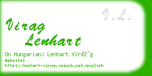 virag lenhart business card